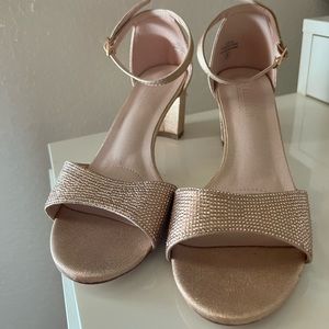 Rose Gold Glitter Diamond Heels